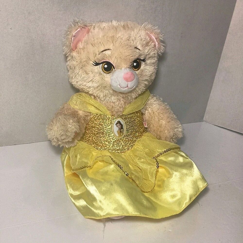 Disney yellow Build a Bear Belle from Beauty and the Beast w fancy dress